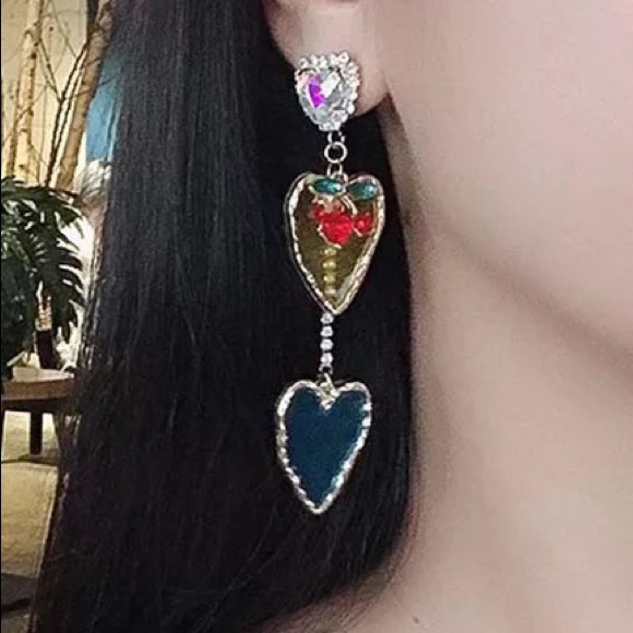 Betsey Johnsonยฎ Whimsical Dangle Hearts - Picture 4 of 5